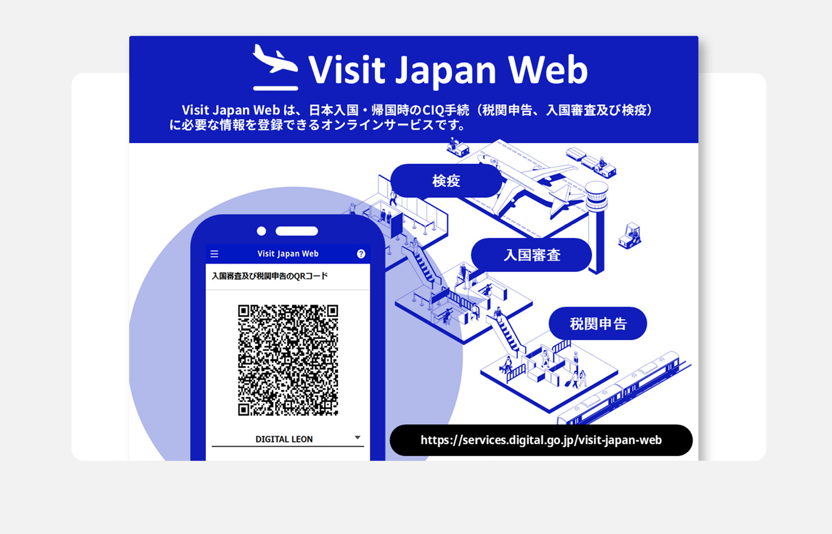Visit Japan Webのサービス概要を紹介する画像。