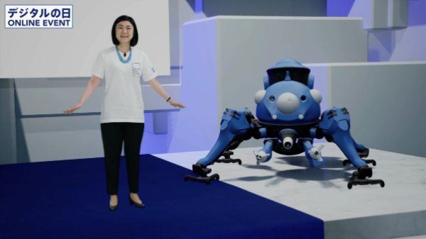 Two shots of Makishima Minister for Digital Transformation and the Thinking Tank Tatikoma