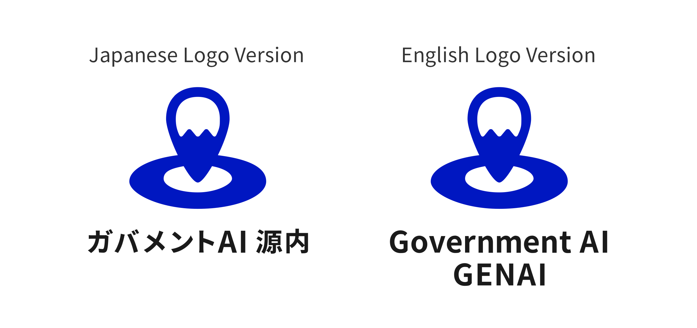 English and Japanese version images of the Government AI GENAI logo.